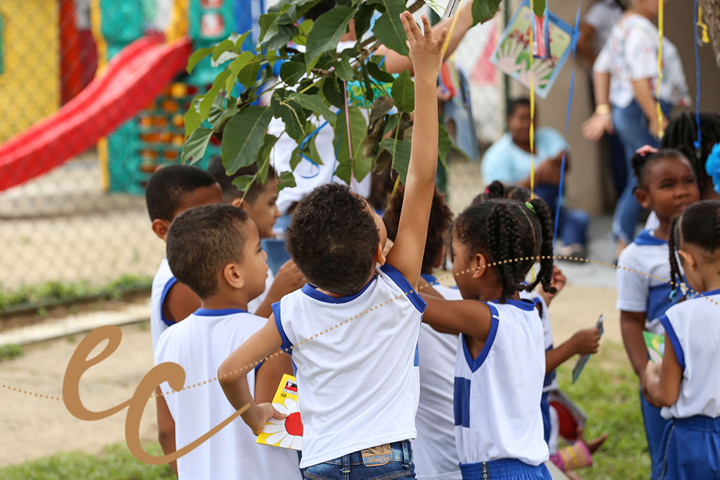 Escola incentiva contato com a natureza